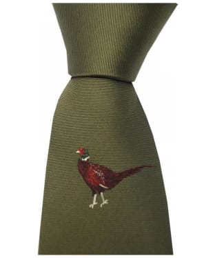 Men's Soprano Pheasant Silk Tie - Green