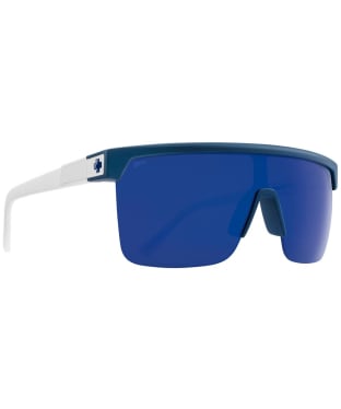 SPY Flynn 5050 Sunglasses - Matte Blue Matte White Happy Gray Green Blue Mirror - Matte Blue