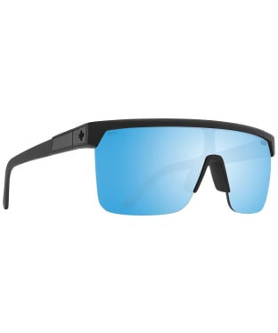 SPY Flynn 5050 Sunglasses - Matte Black - Happy Boost Bronze Polar Ice Blue Spectra Mirror - Matte Black