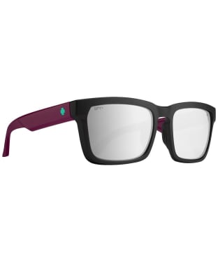 Spy Helm Tech Sports Sunglasses - Happy Bronze Platinum Spectra Mirror Lens - Black / Purple