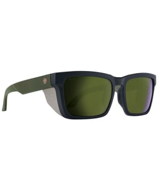SPY Helm Tech Colour Enhancing Sunglasses - Happy Bronze Polarized / Olive Spectra Mirror Lens - Matte Dark Olive