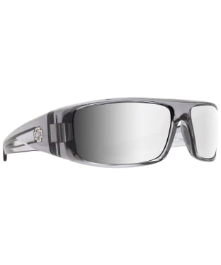 SPY Logan Grilamid® Sunglasses - Happy Gray Green With Silver Mirror Lens - Clear Smoke