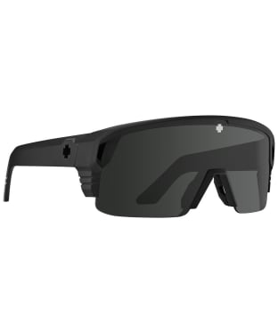 SPY Monolith Sports Sunglasses - 5050 - Happy Gray Green Black Spectra Mirror Lens - Matte Black