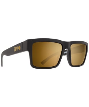 SPY Montana Grilamid® Sports Sunglasses - Happy Bronze With Gold Spectra Mirror Lens - Soft Matte Black