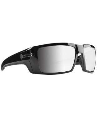 SPY Rebar ANSI Sports Sunglasses - Happy Bronze Platinum Spectra Mirror Lens - Black