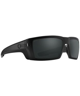 SPY Rebar ANSI Wraparound Sports Sunglasses - Happy Boost Polar Black Mirror Lens - Matte Black