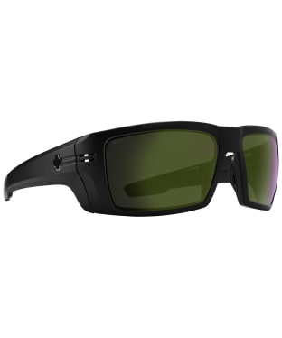 SPY Rebar ANSI Sports Sunglasses - Happy Bronze Polar Olive Spectra Mirror Lens - Matte Black