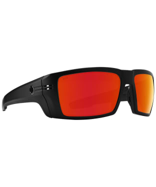 Spy Rebar ANSI Sports Sunglasses - Happy Bronze Red Spectra Mirror Lens - Matte Black