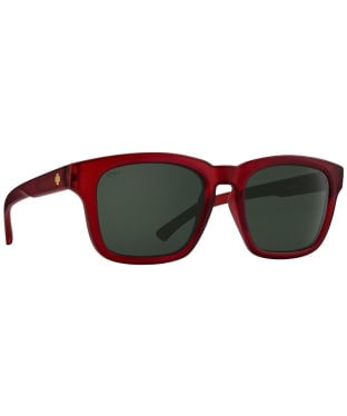 SPY Saxony Sports Sunglasses - Translucent Red Happy Gray Green Lens - Translucent Red