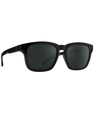 SPY Saxony Sports Sunglasses - Happy Gray Green Black Mirror Lens - Black