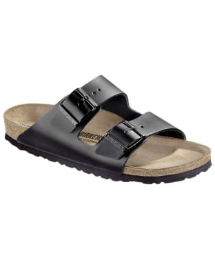 Birkenstock Arizona Natural Leather Sandals - Narrow Footbed - Adjustable Fit - Black