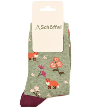 Women's Schöffel Single Cotton Socks - Sage Fox