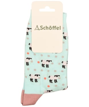 Women's Schöffel Single Cotton Socks - Mint Sheep