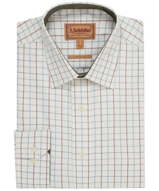 Men's Schoffel Burnham Tattersall Long Sleeve Shirt - Moss Tattersall