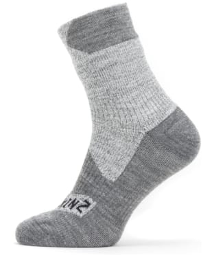 SealSkinz Bircham Waterproof All Weather Ankle Length Socks - Grey / Grey Marl