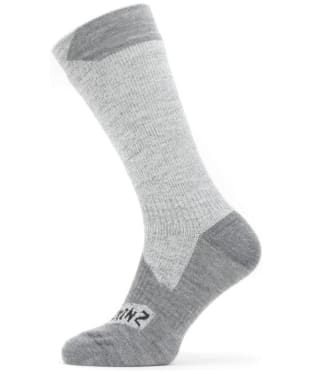 SealSkinz Raynham Waterproof All Weather Mid Length Socks - Grey / Grey Marl