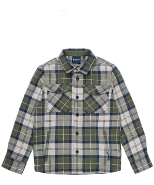 Boy's Barbour Tartan Overshirt - 10-15yrs - Forest Mist Tartan