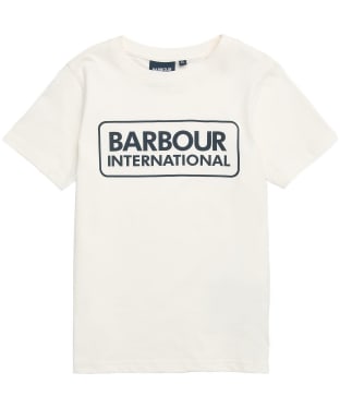 Boy's Barbour International Staple Large Logo T-Shirt - 6-9yrs - Bright White