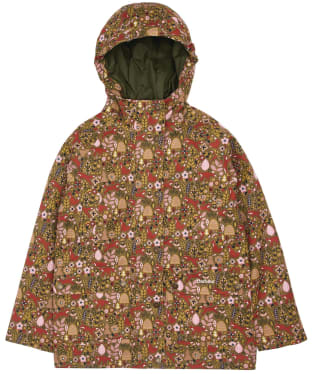 Girl's Barbour Printed Winter Beadnell Waterproof Jacket - 10-15yrs - Woodland Fox