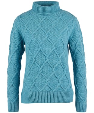 Women's Barbour Burne Roll Neck Knit - Dewdrop
