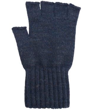 Men's Barbour Fingerless Lambswool Gloves - Navy