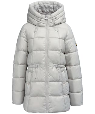 Women's Barbour International Ennis Quilted Jacket - Silver Cloud