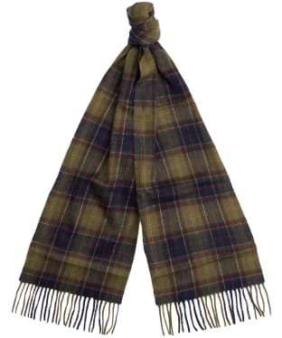 Men’s Barbour Tartan Scarf and Glove Gift Set - Classic / Olive