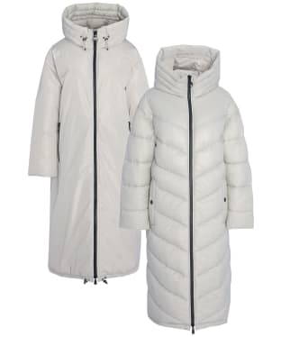 Women's Barbour International Reversible Montreal Showerproof Jacket - Silver Cloud / Envy