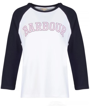 Women's Barbour Northumberland T-shirt - White / Navy