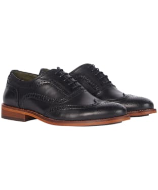 Men's Barbour Isham Oxford Brogue Shoes - Black