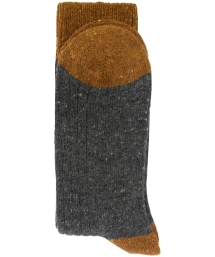 Men's Barbour Houghton Socks - Charcoal / Ochre