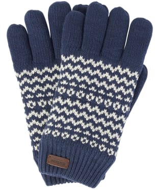 Men's Barbour Fontwell Gloves - Navy / Ecru