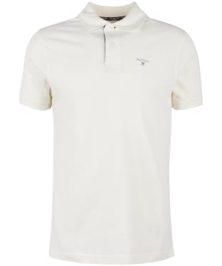 Men's Barbour Tartan Pique Polo Shirt - Whisper White