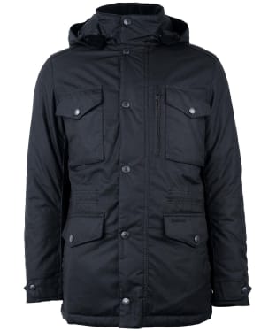 Men's Barbour Winter Sapper Waxed Jacket - Black / Black Slate
