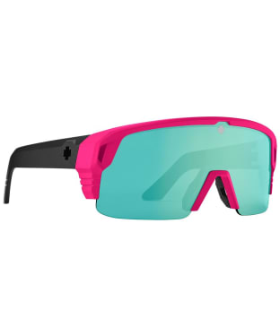 Spy Monolith 5050 Sunglasses - Happy Bronze Light Green Spectra Mirror Lens - Matte Neon Pink