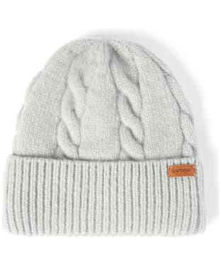 Women's Barbour Meadow Cable Beanie - Light Grey