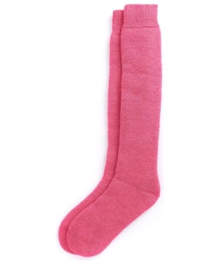 Women's Barbour Knee Length Wellington Socks - Pink Dahlia