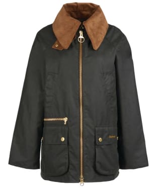 Women's Barbour Gunnerside Waxed Jacket - Sage / Ancient Tartan