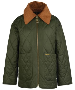 Women's Barbour Woodhall Quilted Jacket - Sage / Ancient Tartan
