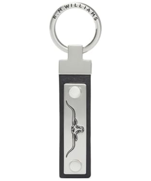 R.M. Williams Hastings Brushed Nickel And Leather Key Fob - Black