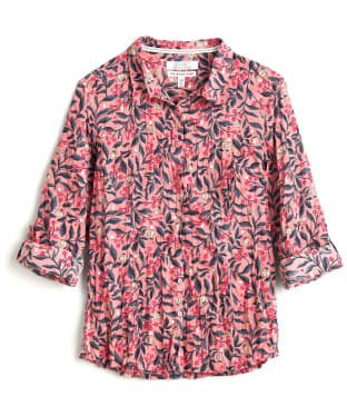 Women's Seasalt Larissa Organic Cotton Long Sleeve Shirt - Ceramic Floral Rose Dew