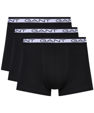 Men's Gant Basic Cotton Blend Trunk - 3 Pack - Black