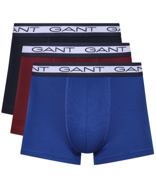 Men's Gant Basic Cotton Blend Trunk - 3 Pack - College Blue