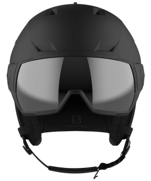 Men's Salomon Pioneer LT Visor Snow Helmet - Black / Flash Silver