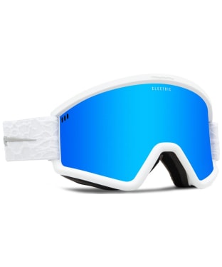 Electric Hex Unisex Snow Goggles - Blue Chrome Lens - Matte White Nuron