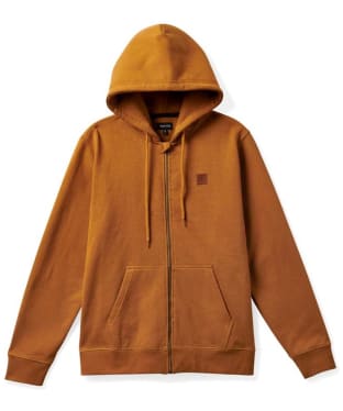 Men's Brixton Builder's Fleece Zipped Hoodie - Golden Brown