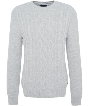 Men's Barbour Essential Chunky Cable Crew Knit - Fog