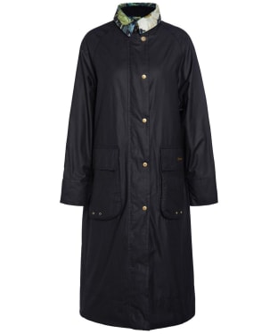 Women's Barbour x House of Hackney Lansdowne Waxed Cotton Jacket - Black / Papavera