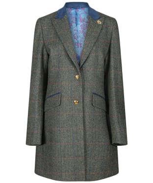 Women's Alan Paine Combrook Mid-Thigh Tweed Coat - Spruce