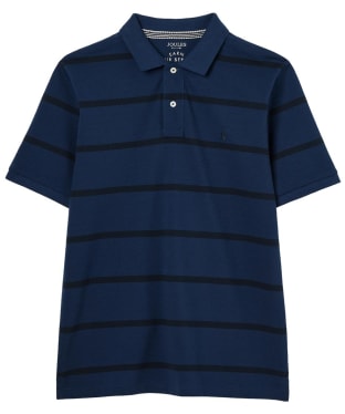 Men's Joules Filbert Short Sleeve Cotton Polo Shirt - Blue Stripe